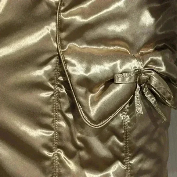 The Children’s Place Girl’s Reversible Coat Satin/ Faux Fur Sz. 10-12 - Picture 7 of 13